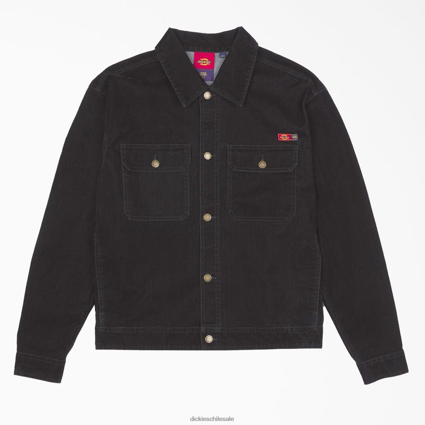 negro (bkx) hombres chaqueta utilitaria de mezclilla con rebaño de ceremonia de apertura Dickies vestir X4H0F1064