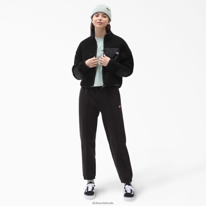 negro (bkx) mujer chaqueta de forro polar roja Dickies vestir X4H0F2314