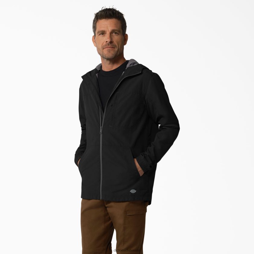 negro (negro) hombres Chaqueta antidesgarro con capucha Protect Cooling Dickies vestir X4H0F1155