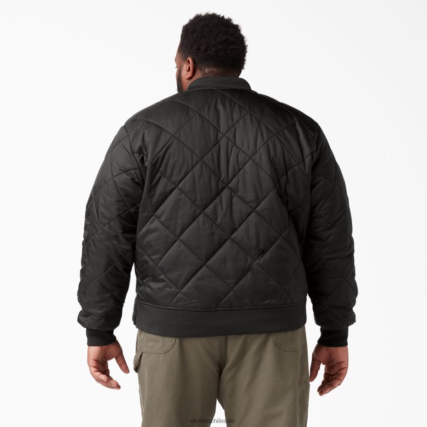 negro (negro) hombres chamarra capitonada con rombos Dickies vestir X4H0F1018