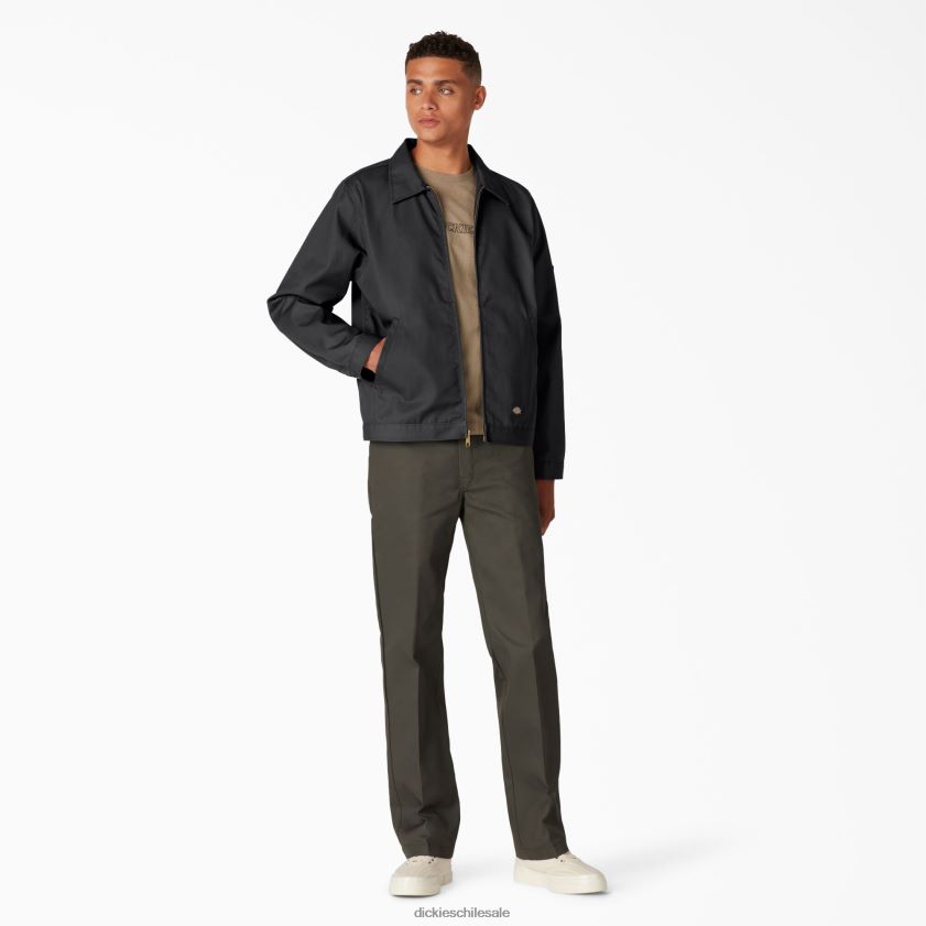 negro (negro) hombres chamarra eisenhower sin forro Dickies vestir X4H0F958