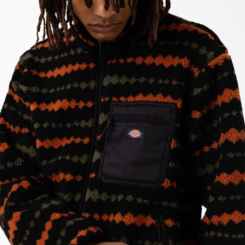 negro/verde militar (bmn) hombres chaqueta polar falkville Dickies vestir X4H0F1164