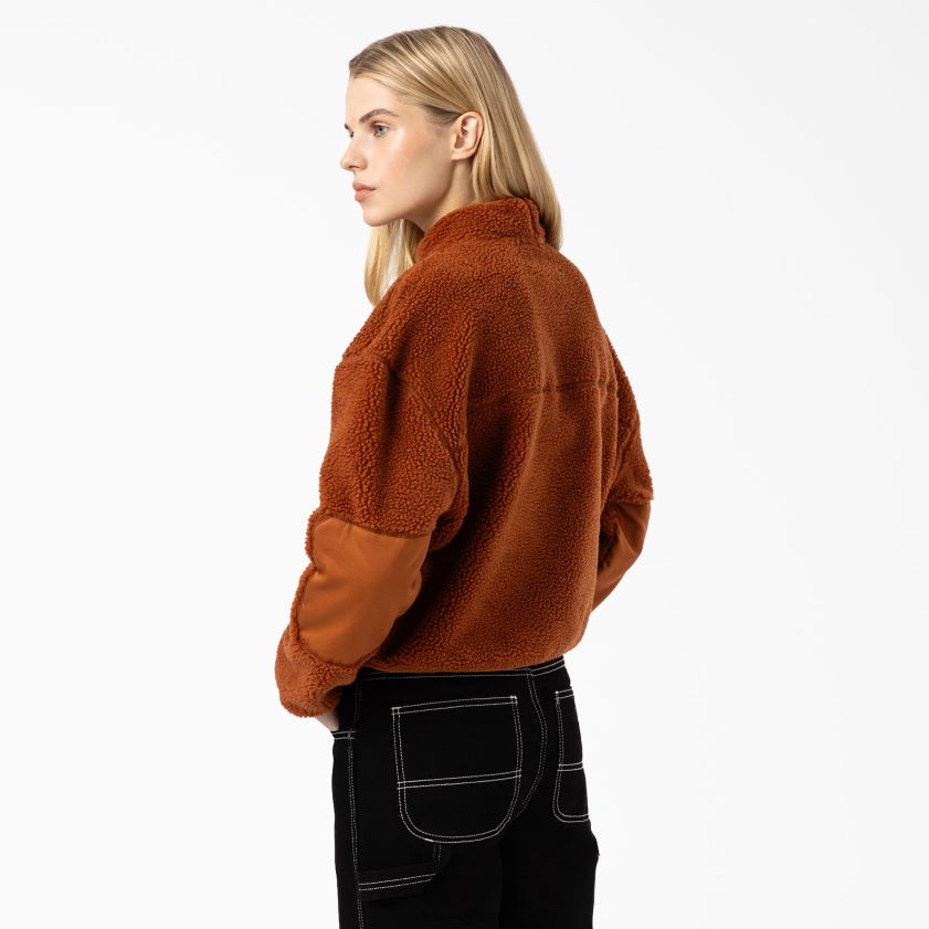 pan de jengibre marrón (es decir) mujer chaqueta de forro polar roja Dickies vestir X4H0F2315