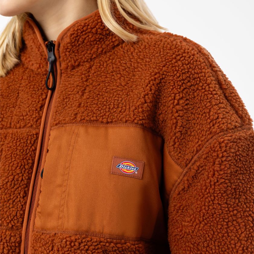 pan de jengibre marrón (es decir) mujer chaqueta de forro polar roja Dickies vestir X4H0F2315