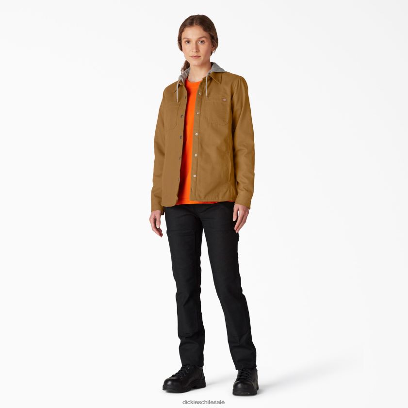 pato marrón (bd) mujer sobrecamisa con capucha de pato Dickies vestir X4H0F2281