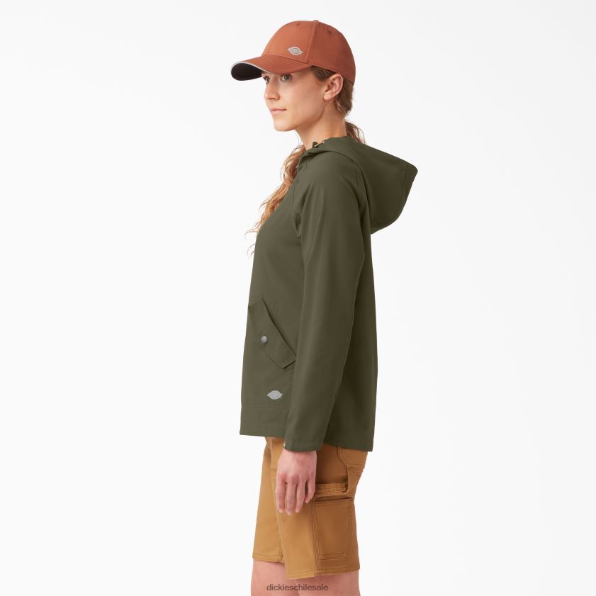 verde militar (ml) mujer chamarra de rendimiento con capucha Dickies vestir X4H0F2381