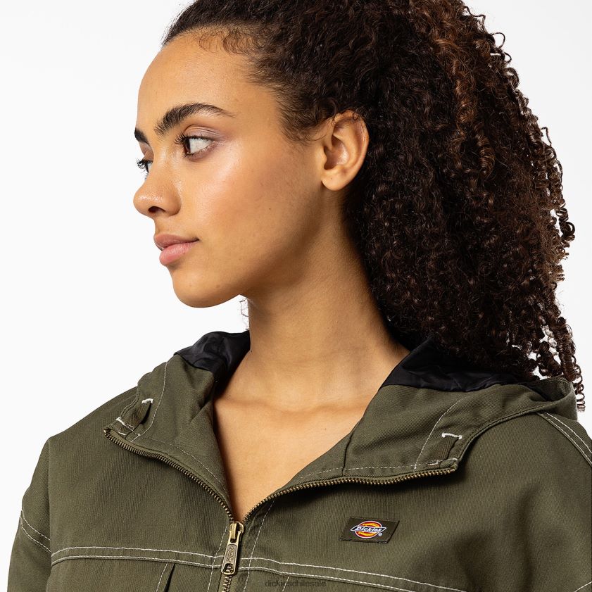 verde militar (ml) mujer chaqueta de aserradero Dickies vestir X4H0F2384