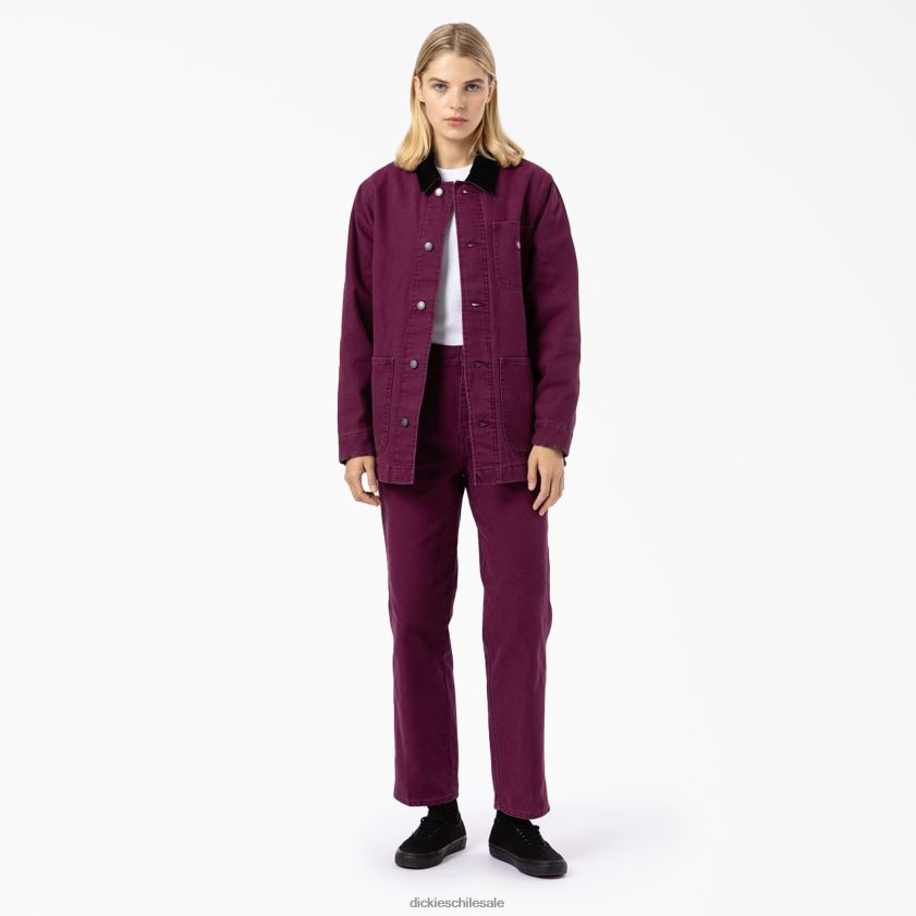 vino de uva (gw9) mujer abrigo de trabajo de lona de pato Dickies vestir X4H0F2299