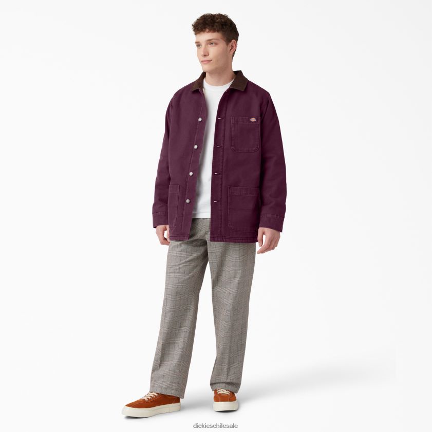 vino de uva lavado a la piedra (srw) hombres abrigo chore con forro de pato lavado a la piedra Dickies vestir X4H0F1102