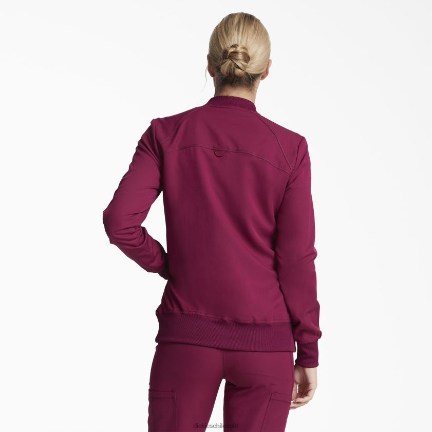 vino (ganar) mujer chaqueta médica dynamix con cremallera en el frente Dickies vestir X4H0F2632