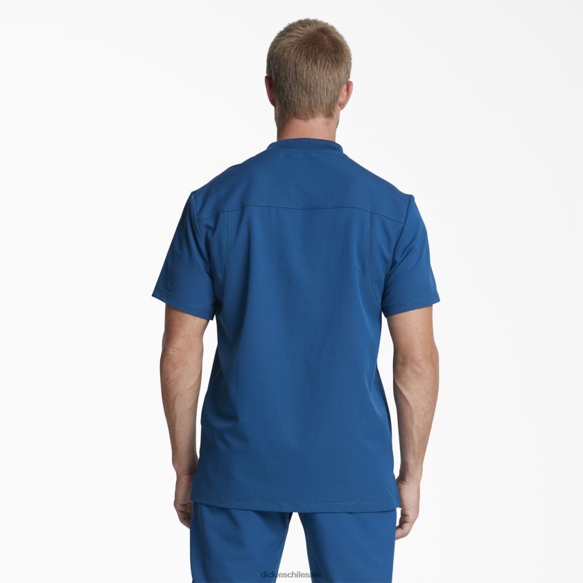 azul caribe (crb) hombres Blusa médica dynamix con cuello en V y bolsillo con cremallera Dickies vestir X4H0F1248