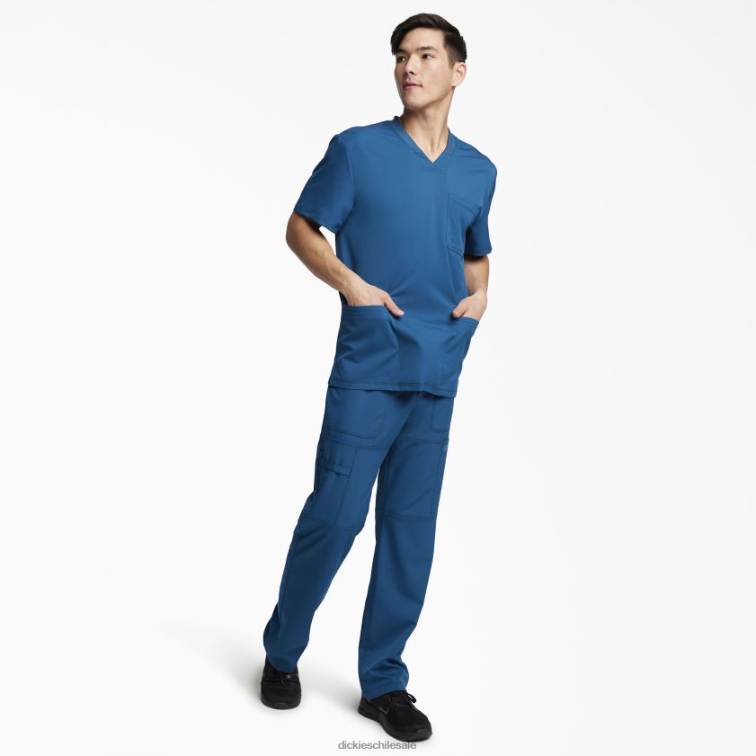 azul caribe (crb) hombres blusa médica dynamix con cuello en v Dickies vestir X4H0F1353