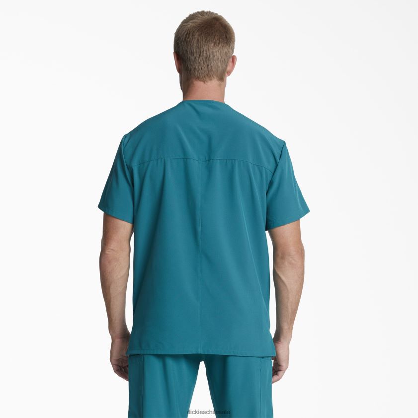 azul caribe (crb) hombres blusa médica eds essentials con cuello en v Dickies vestir X4H0F1324