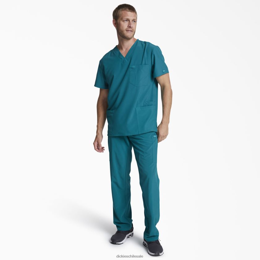 azul caribe (crb) hombres blusa médica eds essentials con cuello en v Dickies vestir X4H0F1324