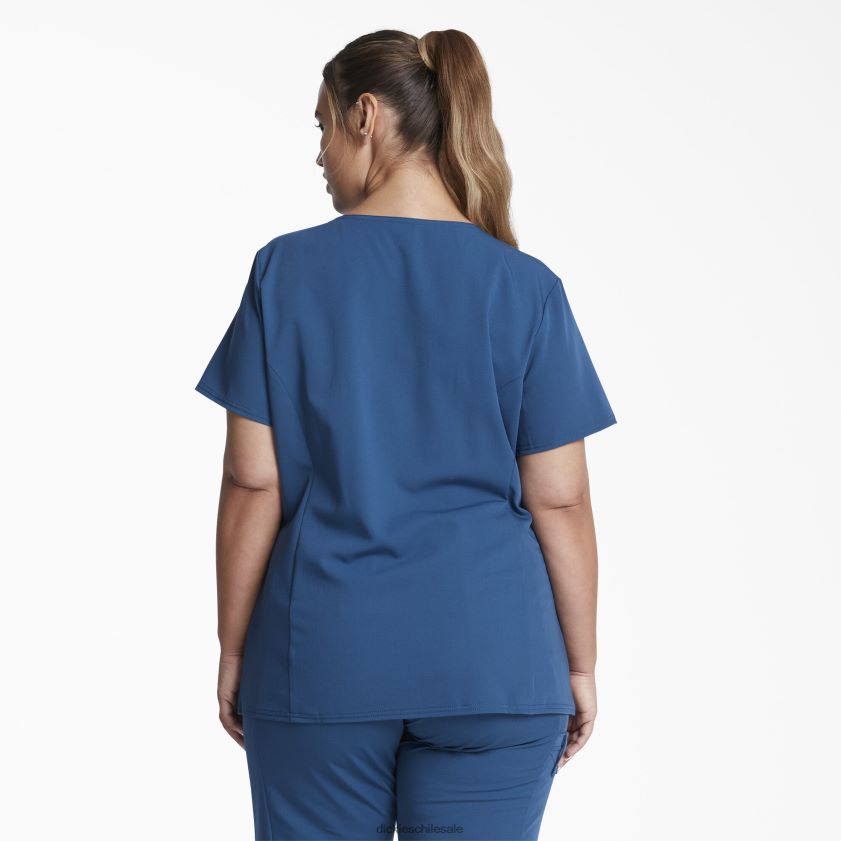 azul caribe (crb) mujer Blusa médica xtreme stretch con cuello en V Dickies vestir X4H0F2463