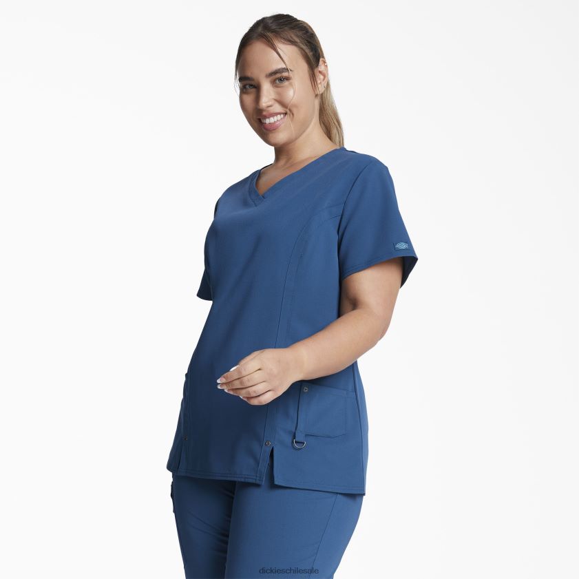 azul caribe (crb) mujer Blusa médica xtreme stretch con cuello en V Dickies vestir X4H0F2463
