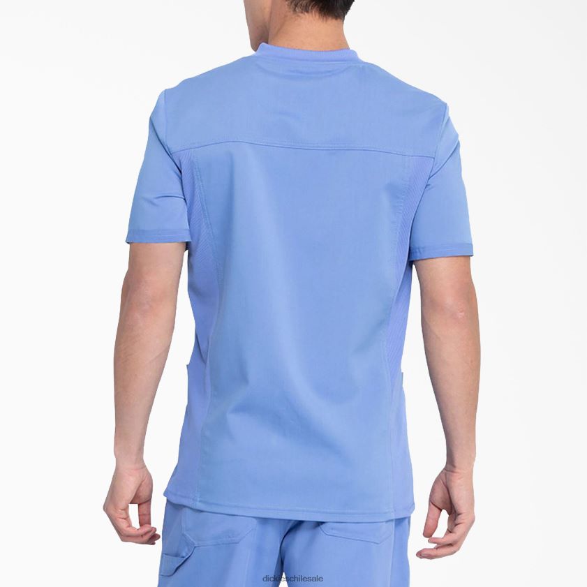 azul cielo (cbl) hombres Blusa médica Balance con cuello en V y bolsillos de parche Dickies vestir X4H0F1409