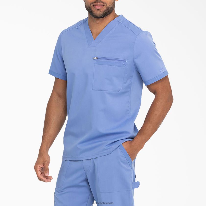 azul cielo (cbl) hombres blusa médica Balance con cuello en V Dickies vestir X4H0F1362