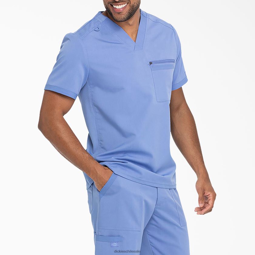 azul cielo (cbl) hombres blusa médica Balance con cuello en V Dickies vestir X4H0F1362
