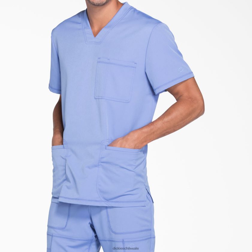 azul cielo (cbl) hombres blusa médica dynamix con cuello en v Dickies vestir X4H0F1352