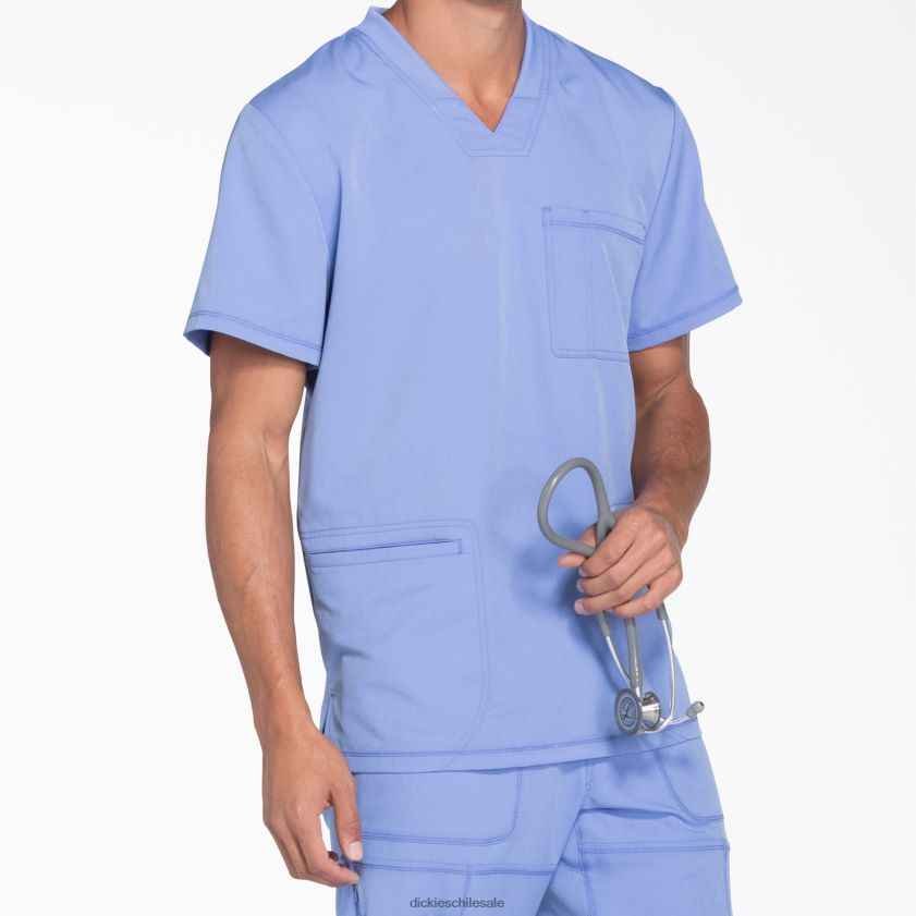 azul cielo (cbl) hombres blusa médica dynamix con cuello en v Dickies vestir X4H0F1352