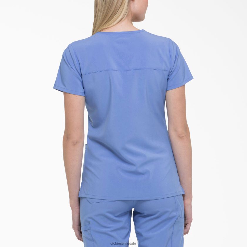 azul cielo (cbl) mujer Blusa médica eds essentials con efecto cruzado Dickies vestir X4H0F2634