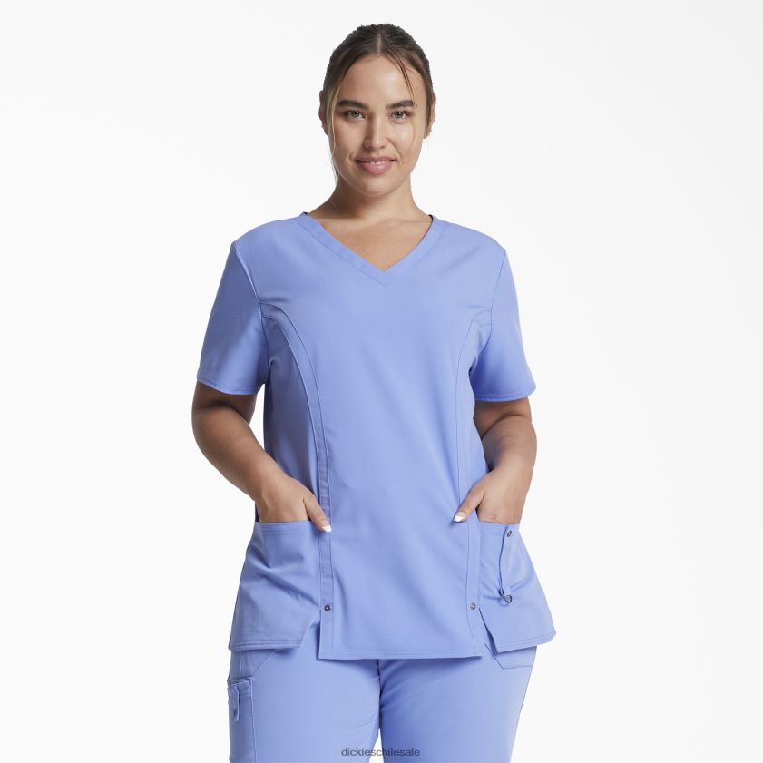 azul cielo (cbl) mujer Blusa médica xtreme stretch con cuello en V Dickies vestir X4H0F2462