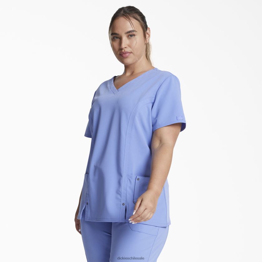 azul cielo (cbl) mujer Blusa médica xtreme stretch con cuello en V Dickies vestir X4H0F2462