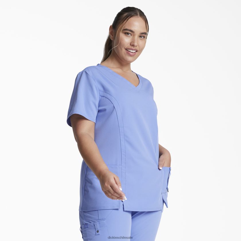 azul cielo (cbl) mujer Blusa médica xtreme stretch con cuello en V Dickies vestir X4H0F2462