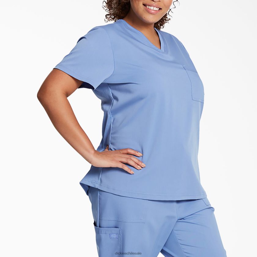 azul cielo (cbl) mujer blusa médica Balance con cuello en V y bolsillo en el pecho Dickies vestir X4H0F2598