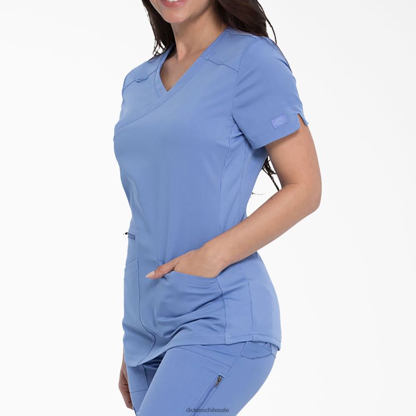 azul cielo (cbl) mujer blusa médica balance con efecto cruzado Dickies vestir X4H0F2537