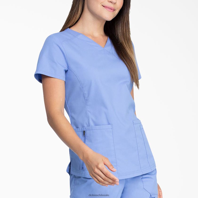 azul cielo (cbl) mujer blusa médica con cuello en V de la firma eds Dickies vestir X4H0F2593