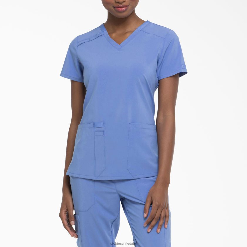 azul cielo (cbl) mujer blusa médica eds essentials con cuello en v Dickies vestir X4H0F2445