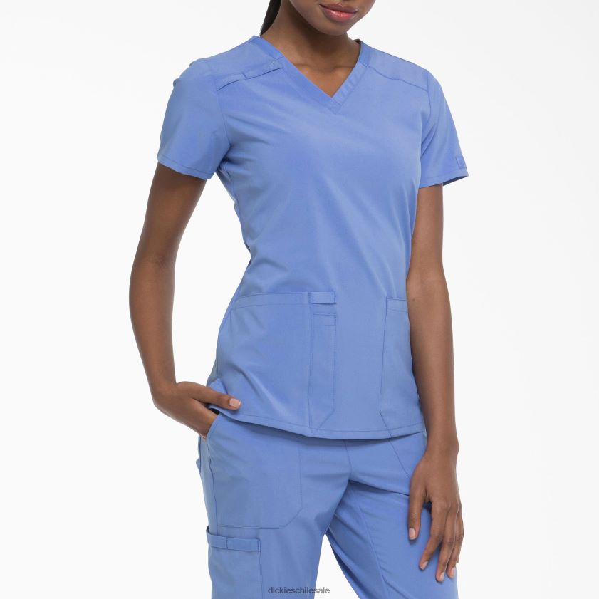 azul cielo (cbl) mujer blusa médica eds essentials con cuello en v Dickies vestir X4H0F2445
