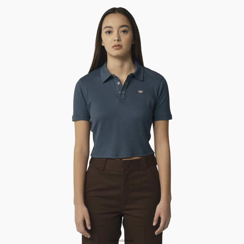 azul de la fuerza aérea (af) mujer tallasee polo recortada de manga corta Dickies vestir X4H0F2129
