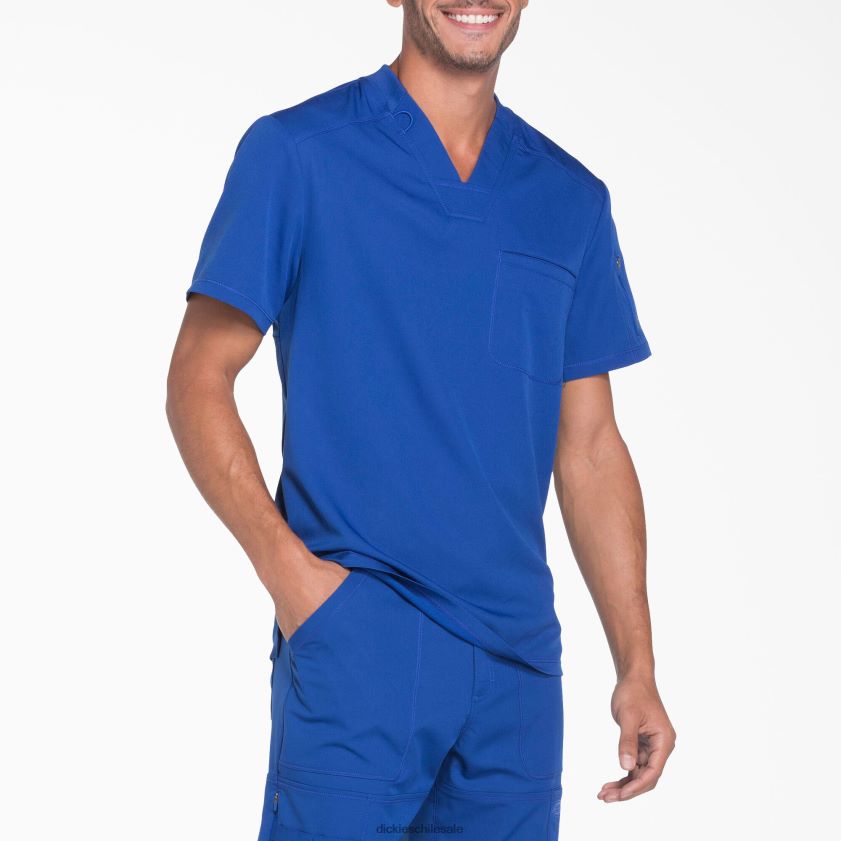 azul galaxia (gbl) hombres Blusa médica dynamix con cuello en V y bolsillo con cremallera Dickies vestir X4H0F1250