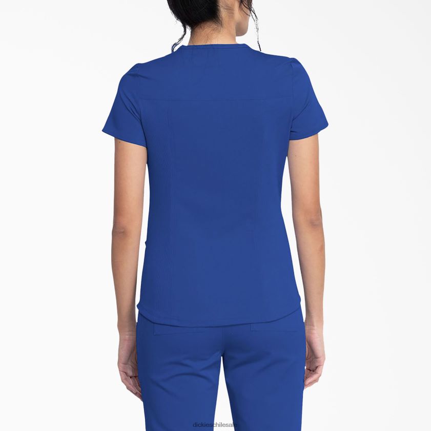 azul galaxia (gbl) mujer Blusa médica Balance con cuello en V y bolsillo con cierre Dickies vestir X4H0F2477