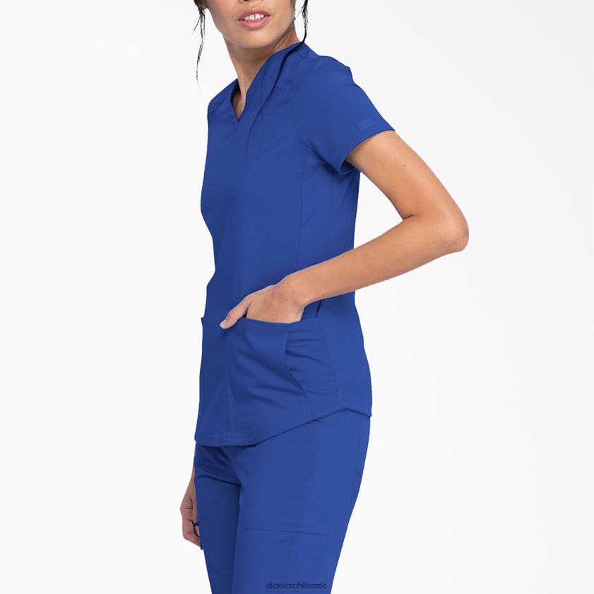 azul galaxia (gbl) mujer Blusa médica Balance con cuello en V y bolsillo con cierre Dickies vestir X4H0F2477
