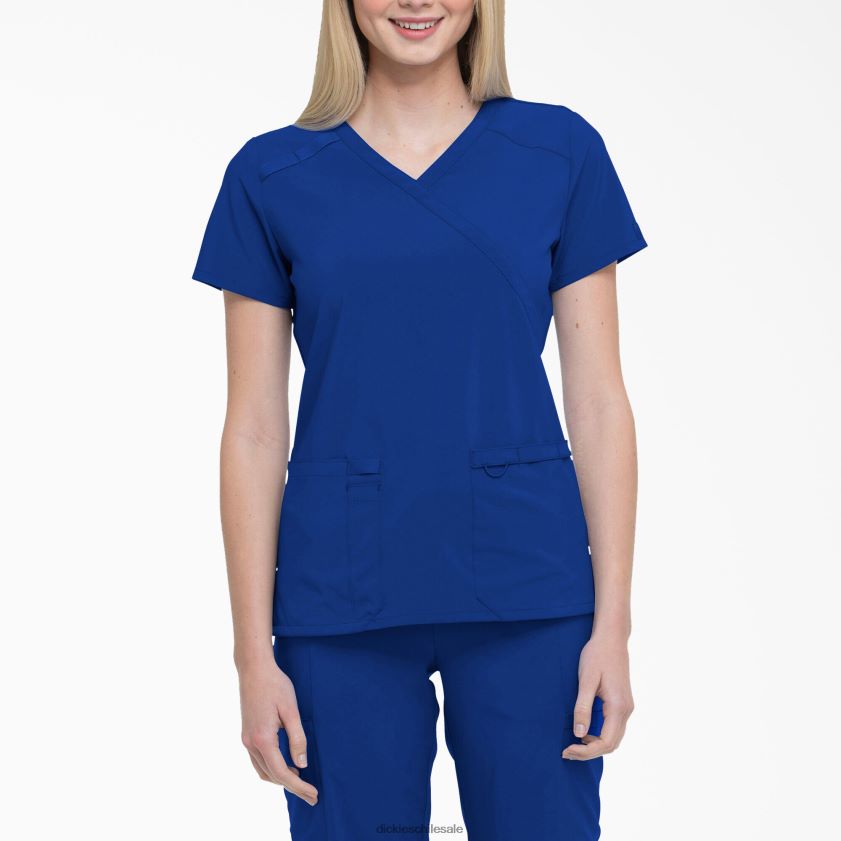 azul galaxia (gbl) mujer Blusa médica eds essentials con efecto cruzado Dickies vestir X4H0F2638