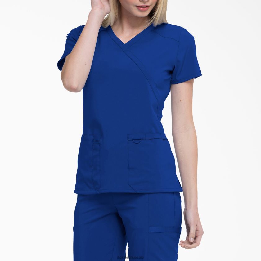 azul galaxia (gbl) mujer Blusa médica eds essentials con efecto cruzado Dickies vestir X4H0F2638