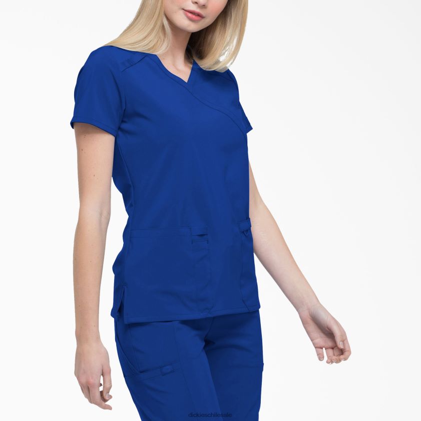 azul galaxia (gbl) mujer Blusa médica eds essentials con efecto cruzado Dickies vestir X4H0F2638