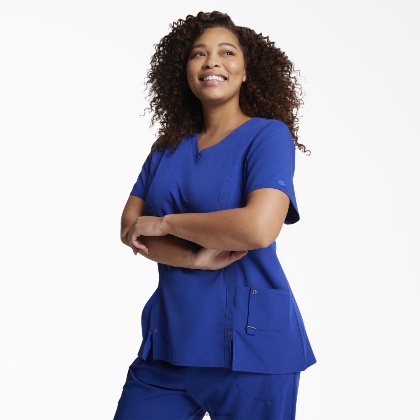 azul galaxia (gbl) mujer Blusa médica xtreme stretch con cuello en V Dickies vestir X4H0F2467