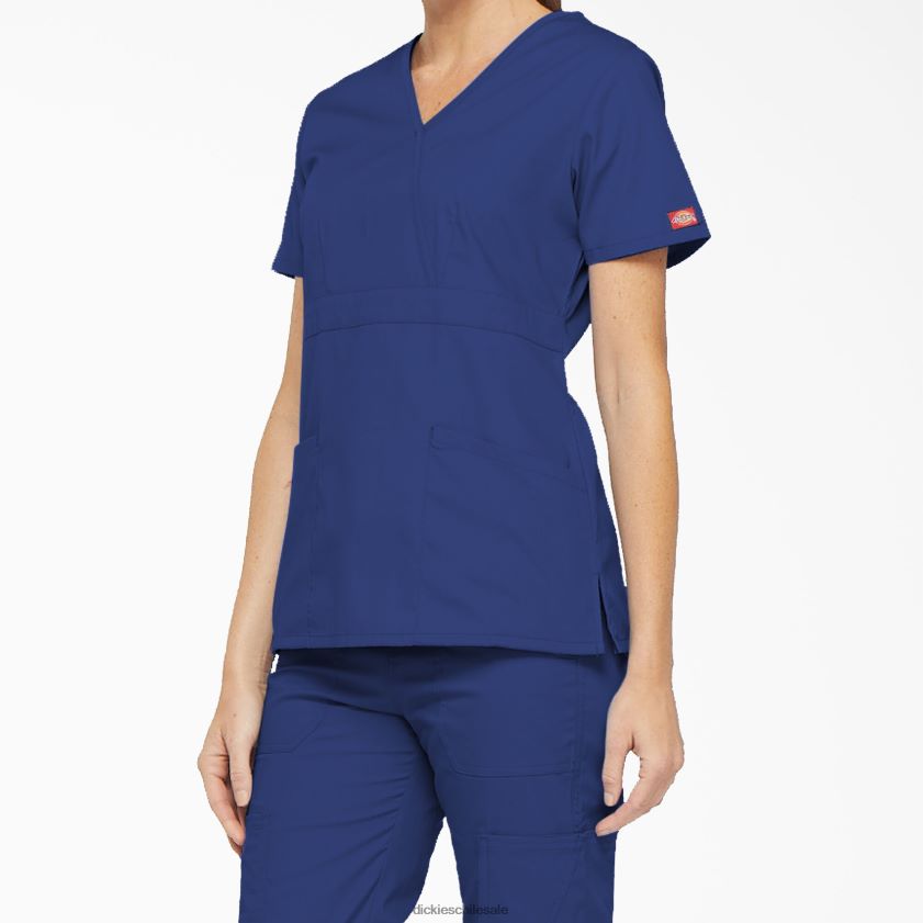 azul galaxia (gbl) mujer blusa médica con efecto cruzado de la firma eds Dickies vestir X4H0F2618