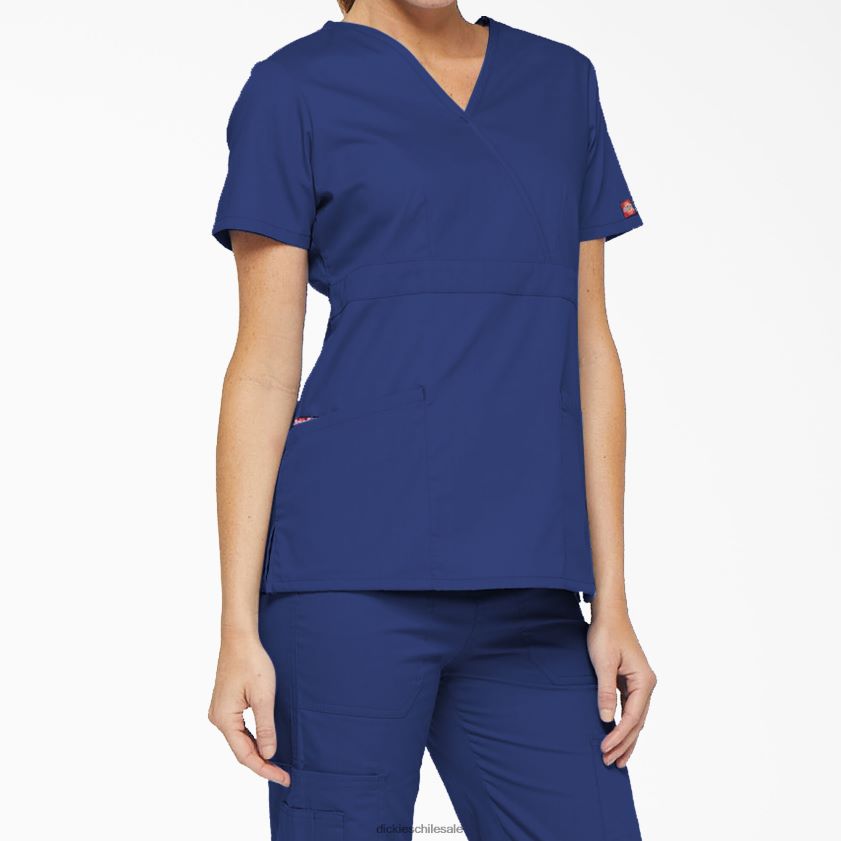 azul galaxia (gbl) mujer blusa médica con efecto cruzado de la firma eds Dickies vestir X4H0F2618