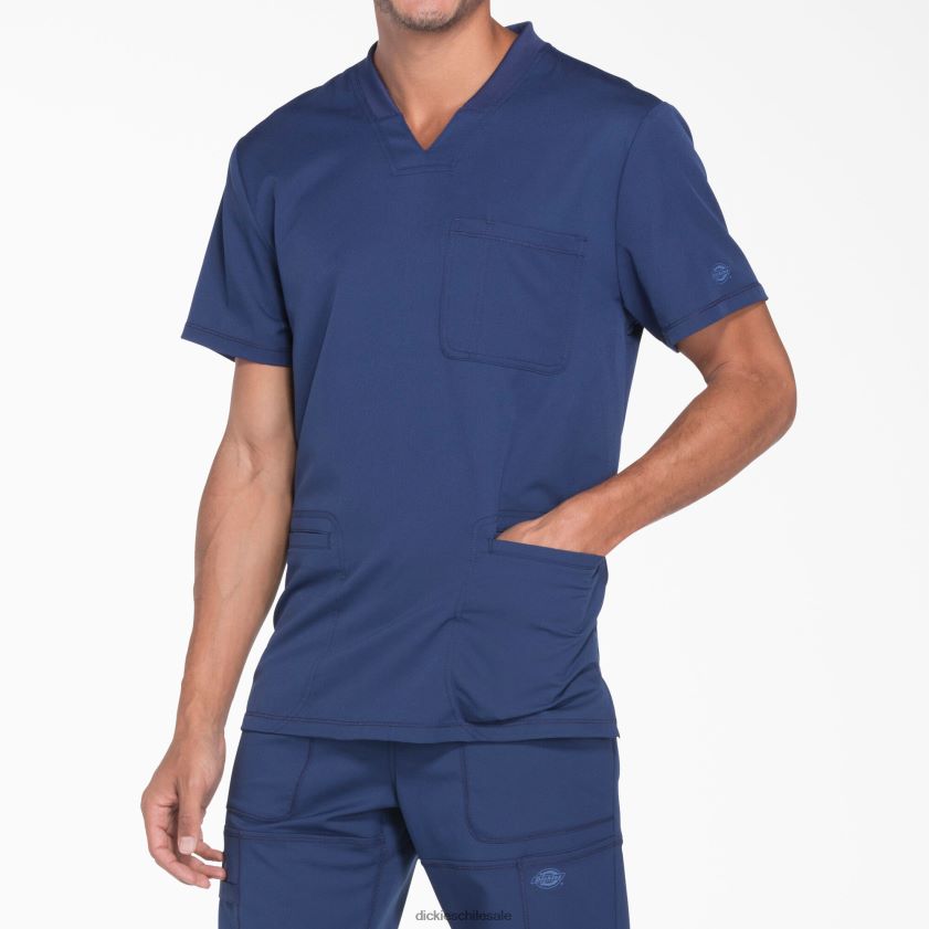 azul marino (nvy) hombres blusa médica dynamix con cuello en v Dickies vestir X4H0F1355