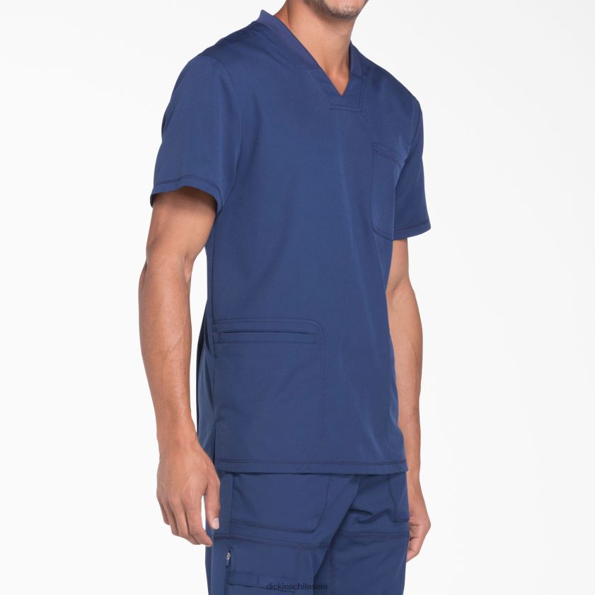 azul marino (nvy) hombres blusa médica dynamix con cuello en v Dickies vestir X4H0F1355