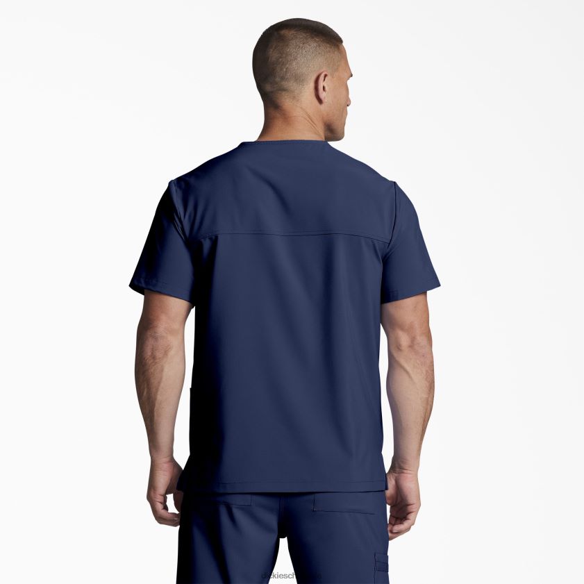 azul marino (nvy) hombres blusa médica unisex eds essentials con cuello en v Dickies vestir X4H0F1404