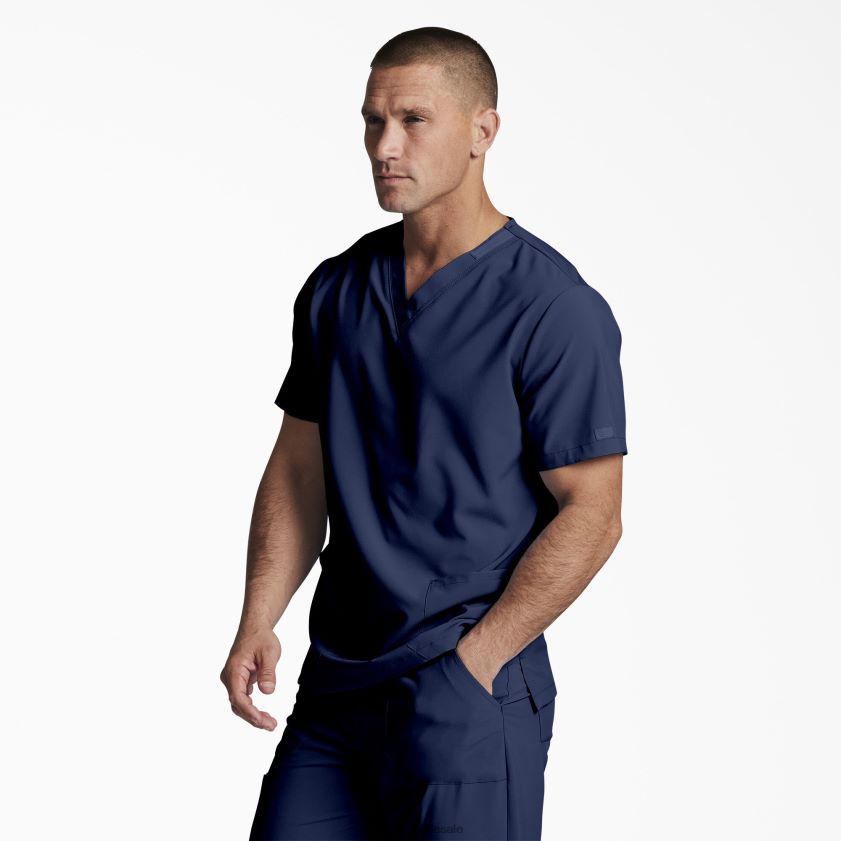 azul marino (nvy) hombres blusa médica unisex eds essentials con cuello en v Dickies vestir X4H0F1404