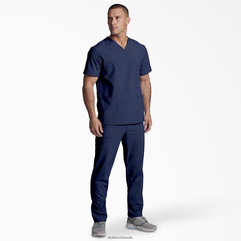 azul marino (nvy) hombres blusa médica unisex eds essentials con cuello en v Dickies vestir X4H0F1404