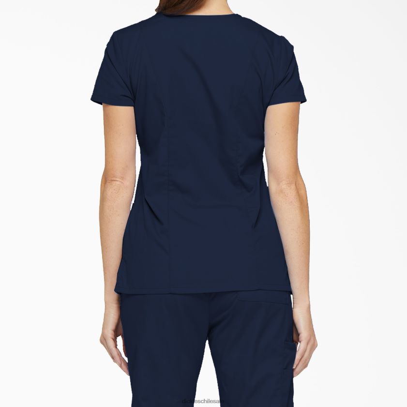 azul marino (nvy) mujer Blusa médica con cuello en V y ranura para bolígrafo de la firma eds Dickies vestir X4H0F2418
